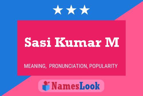 Sasi Kumar M Name Poster