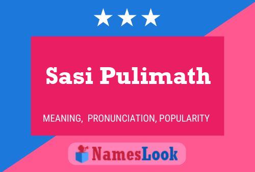 Sasi Pulimath Name Poster