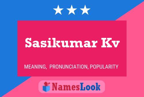 Sasikumar Kv Name Poster