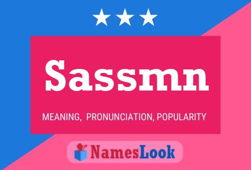 Sassmn Name Poster