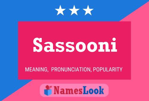 Sassooni Name Poster