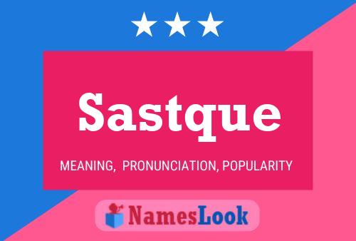 Sastque Name Poster