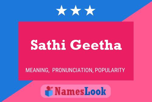 Sathi Geetha Name Poster