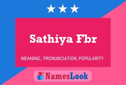 Sathiya Fbr Name Poster