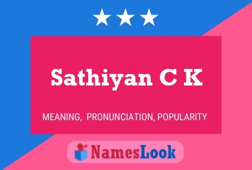 Sathiyan C K Name Poster