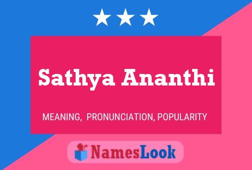 Sathya Ananthi Name Poster