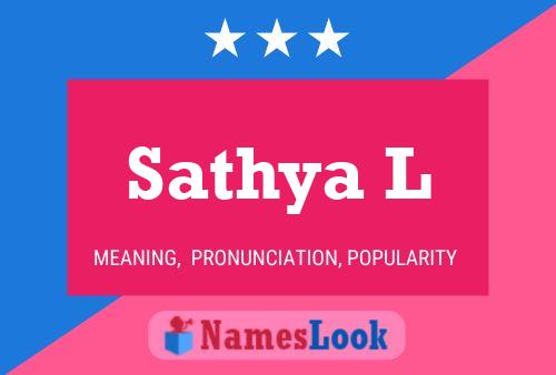 Sathya L Name Poster