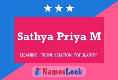 Sathya Priya M Name Poster