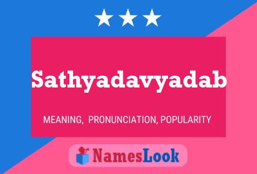 Sathyadavyadab Name Poster