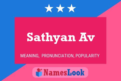 Sathyan Av Name Poster