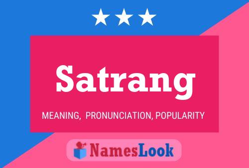 Satrang Name Poster