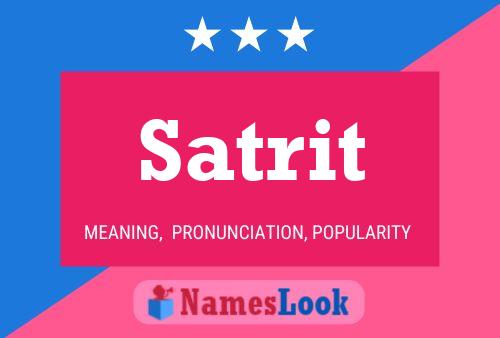 Satrit Name Poster