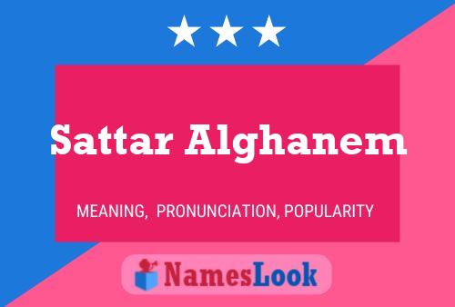 Sattar Alghanem Name Poster