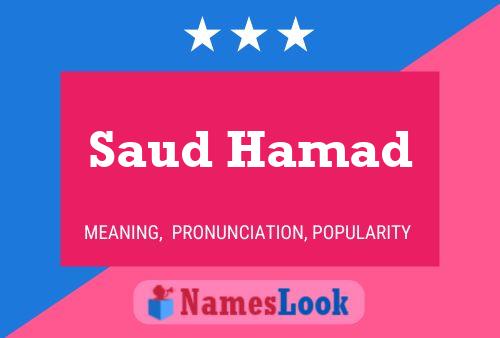 Saud Hamad Name Poster