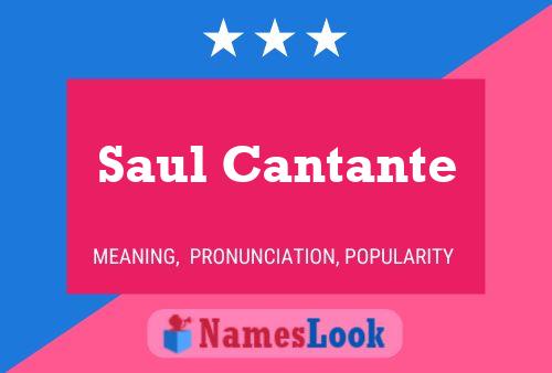 Saul Cantante Name Poster