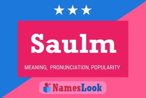 Saulm Name Poster