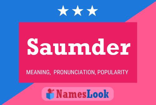 Saumder Name Poster