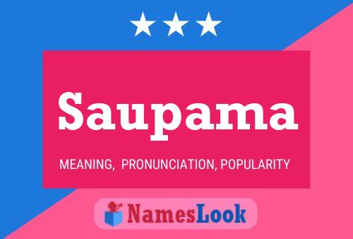 Saupama Name Poster