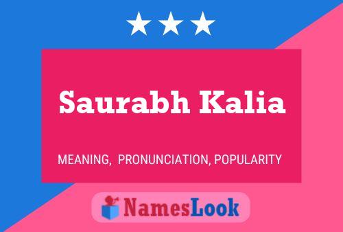 Saurabh Kalia Name Poster