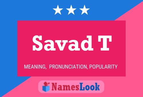 Savad T Name Poster