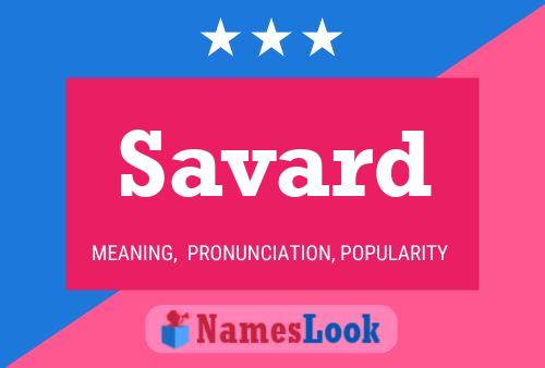 Savard Name Poster