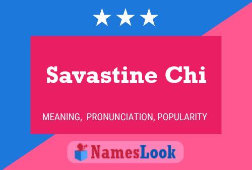 Savastine Chi Name Poster