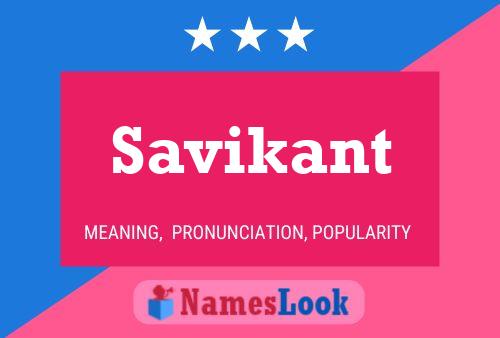 Savikant Name Poster