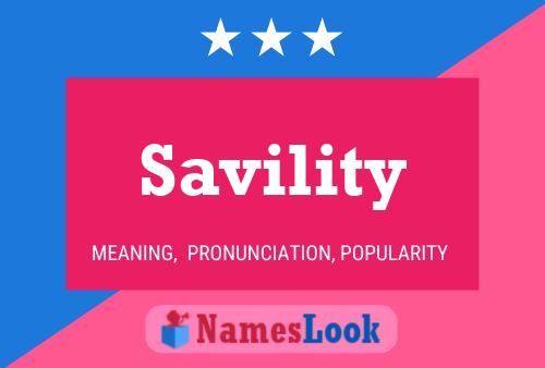 Savility Name Poster