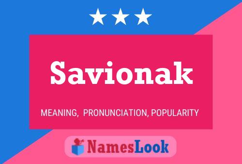 Savionak Name Poster