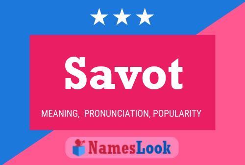 Savot Name Poster