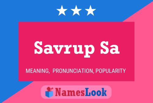 Savrup Sa Name Poster