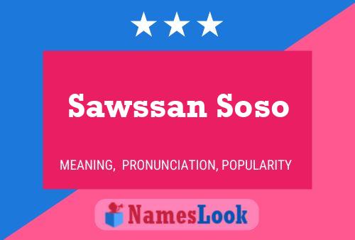 Sawssan Soso Name Poster