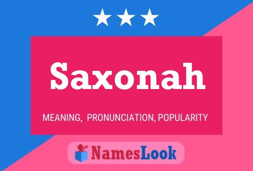 Saxonah Name Poster