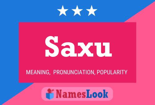 Saxu Name Poster