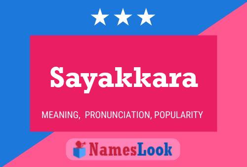 Sayakkara Name Poster