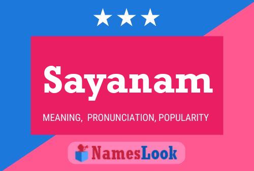 Sayanam Name Poster