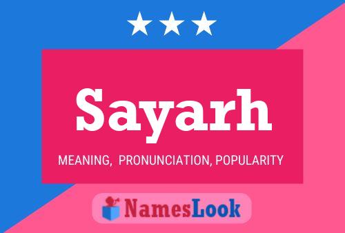 Sayarh Name Poster