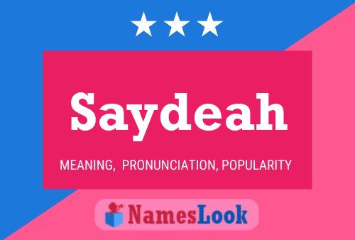 Saydeah Name Poster