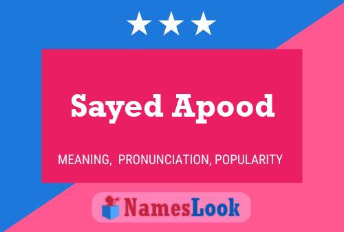 Sayed Apood Name Poster