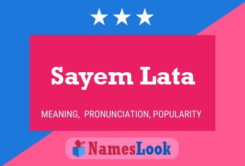 Sayem Lata Name Poster