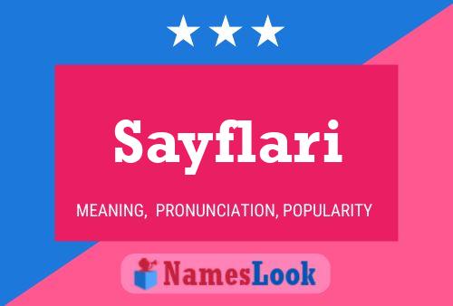 Sayflari Name Poster