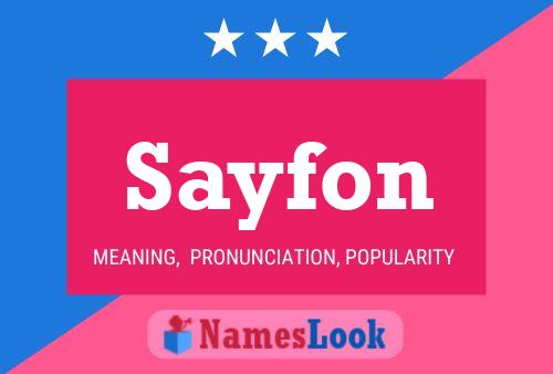 Sayfon Name Poster