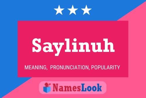 Saylinuh Name Poster