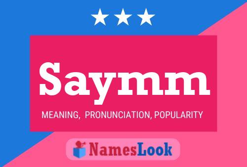 Saymm Name Poster