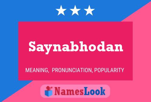 Saynabhodan Name Poster