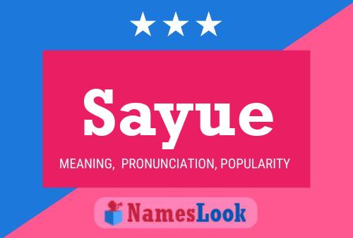 Sayue Name Poster