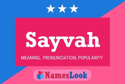 Sayvah Name Poster