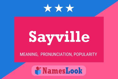 Sayville Name Poster