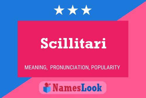 Scillitari Name Poster