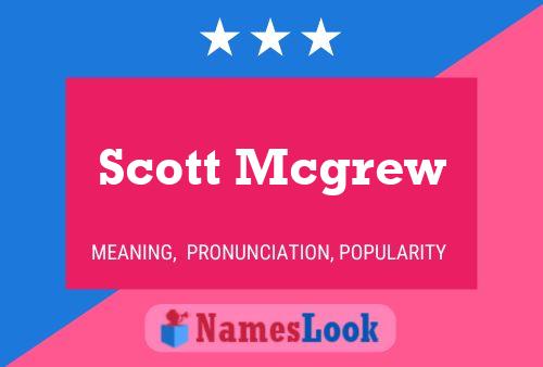 Scott Mcgrew Name Poster